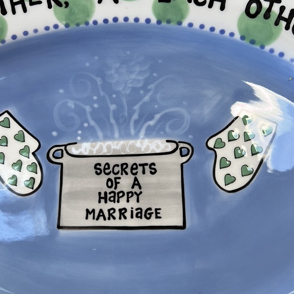 Our Name is Mud by Lorrie Veasey serving platter. Secrets of Happy Marriage - Picture 2 of 6